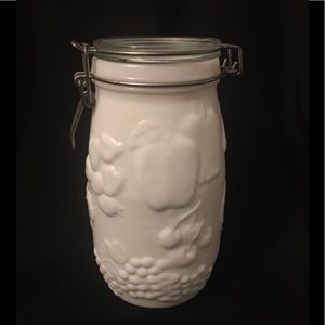 Vintage Wheaton White Milk Glass Jar